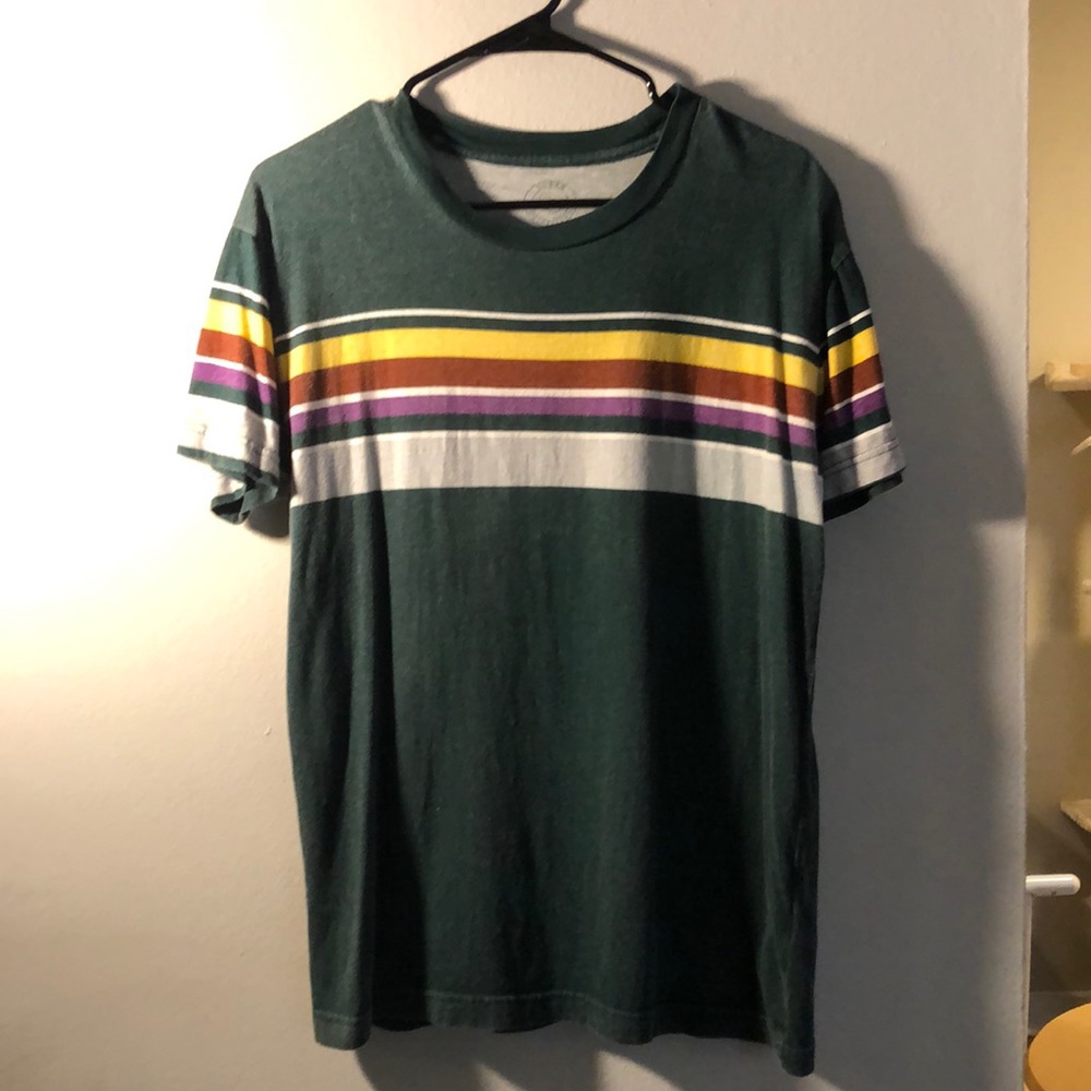 Urban outfitters small green shirt with stripes
